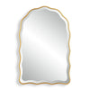 Gold Leaf Arch Top Wall Mirror 36" Scalloped Frame