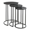 Espresso Iron Nesting Tables Set of 3
