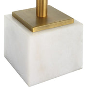 Small Accent Table Glass Top With Marble Base