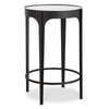 Matte Black Mirrored Accent Table
