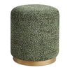 Forest Green Chenille Ottoman