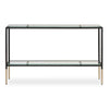 Black Metal Glass Console Table