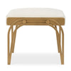 Entryway Accent Bench Antique Brass Frame Upholstered Seat