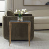 Accent Table – Aluminum Marble Design – 22.5" Height Decorative Table by One Pixie Street