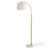 Modern Arc Floor Lamp – Gold Metal with Marble Base
