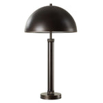 Table Lamp 26.5"H Oil Rubbed Bronze Metal Base – Dome Metal Shade with Knurled Detail Modern Industrial Lighting By One Pixie Street