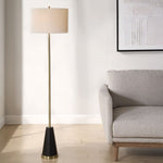 Floor Lamp Antique Brass Finish – 63" H Crystal Accent Floor Lighting by One Pixie Street