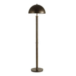 Diamond Knurl Metal Floor Lamp – Oil Rubbed Bronze Finish, Dome Metal Shade, 58.5"H Industrial Modern Lighting by One Pixie Street