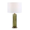 Olive Green Glass Table Lamp