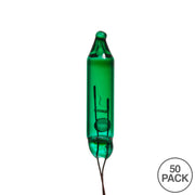 Vickerman W2V1704 Green Glass Incandescent Mini Bulb With Pinched Base 2.5 Volt 170Ma 50/Bag