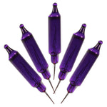 Vickerman W3V1256 Purple Glass Incandescent Mini Bulb With Pinched Base 3.5 Volt 125Ma 500/Bag