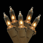 Vickerman W4B0501 50 Clear Mini-Lights On Brown Wire 23' Christmas Light Strand