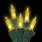 Vickerman W5G0457 50 Gold Mini Light On Green Wire 23' Christmas Light Strand