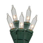 Vickerman W4G0501 50 Clear Mini-Light On Green Wire 16' Christmas Light Strand