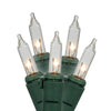 Vickerman W4G1201 100 Clear Twinkle Mini Light On Green Wire 33' Christmas Light Strand