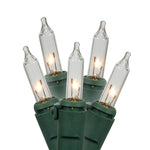 Vickerman W5G0551 50 Clear Dura-Lit Light On Green Wire 23' Christmas Light Strand