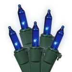 Vickerman W5G0552 50 Blue Dura-Lit Light On Green Wire 23' Christmas Light Strand