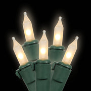 Vickerman W5G0505 50 White Mini Light On Green Wire 23' Christmas Light Strand