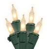 Vickerman W4G1015 100 Frosted White Mini Light On Green Wire 33' Christmas Light Strand