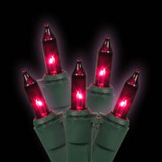 Vickerman W4G0506 50 Purple Mini-Light On Green Wire 16' Christmas Light Strand