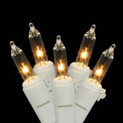 Vickerman W4W1001 100 Clear Mini Light On White Wire 33' Long Christmas Light Strand