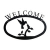 Rustic Hummingbird Welcome Wall Plaque