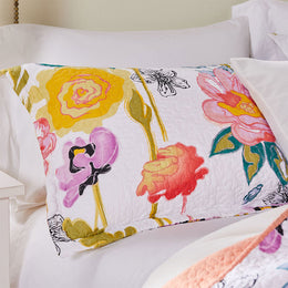 Greenland Home Watercolor Dream White Standard Sham, 20x26 Inches