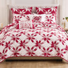 Wedding Ring Red 3-Piece Coverlet Set