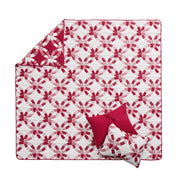 Wedding Ring Twin/XL Coverlet & Pillow Sham Set – Red, Jacquard Polyester