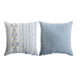 Whispers Of Blue Outdoor Throw Pillow -18"x18" Climaweave Polyester Accent by Manual Woodworkers