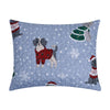 Winter Whiskers Cat Sham – Standard Holiday Pillow Cover by Greenland