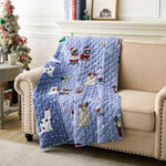 Greenland Home Fashions Winter Whiskers Throw Blanket – Cozy Soft Plush, 50x60 Inches