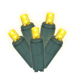 Vickerman X6G6707T 50 Yellow Twinkle Wide Angle LED Light On Green Wire 25' Light Strand.