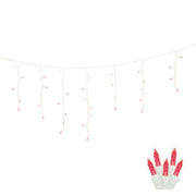 Vickerman X6W3103 70 Red M5 LED Icicle Light On White Wire 9' Christmas Single Mold Light Strand