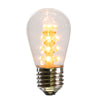 Vickerman XS14P01-5 S14 LED Warm White Transparent Plastic Bulb E26 Medium Nickel Base 5 Per Pack.