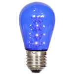 Vickerman XS14P02-5 S14 LED Blue Transparent Plastic Bulb E26 Medium Nickel Base 5 Per Pack.