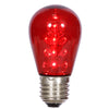 Vickerman XS14P03-5 S14 LED Red Transparent Plastic Bulb E26 Medium Nickel Base 5 Per Pack.