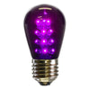 Vickerman XS14P06-5 S14 LED Purple Transparent Plastic Bulb E26 Medium Nickel Base 5 Per Pack