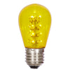 Vickerman XS14P07-5 S14 LED Yellow Transparent Plastic Bulb E26 Medium Nickel Base 5 Per Pack.