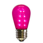 Vickerman XS14P09-5 S14 LED Pink Transparent Plastic Bulb E26 Medium Nickel Base 5 Per Pack.