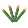 Vickerman X17G247 144 Yellow LED Cluster Light Set 24' Christmas Light Set Green Wire