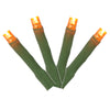 Vickerman X17G248 144 Orange LED Cluster Light Set 24' Christmas Light Set Green Wire