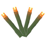 Vickerman X17G248 144 Orange LED Cluster Light Set 24' Christmas Light Set Green Wire