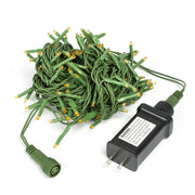 Vickerman X17G248 144 Orange LED Cluster Light Set 24' Christmas Light Set Green Wire