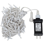 Vickerman X17W241 144 Warm White LED Cluster Light Set 24' Christmas Light Set White Wire