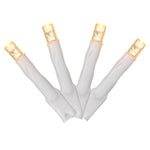 Vickerman X17W247 144 Yellow LED Cluster Light Set 24' Christmas Light Set White Wire