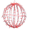 Vickerman X20LED03T 180Lt X 20" Fold Flat Red LED Twinkle Jumbo Hanging Sphere.