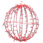 Vickerman X20LED03T 180Lt X 20" Fold Flat Red LED Twinkle Jumbo Hanging Sphere.