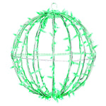 Vickerman X20LED04T 180Lt X 20" Fold Flat Green LED Twinkle Jumbo Hanging Sphere.