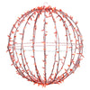 Vickerman X20LED08 180Lt X 20" Fold Flat Orange LED Jumbo Hanging Sphere.